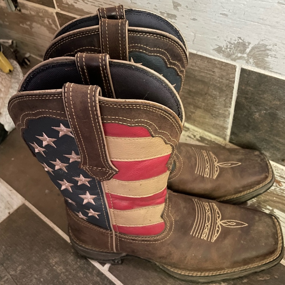 Durango womens 8.5 patriotic flag rebel boots